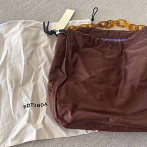 Rotunda Brown Bag with Chain Handle